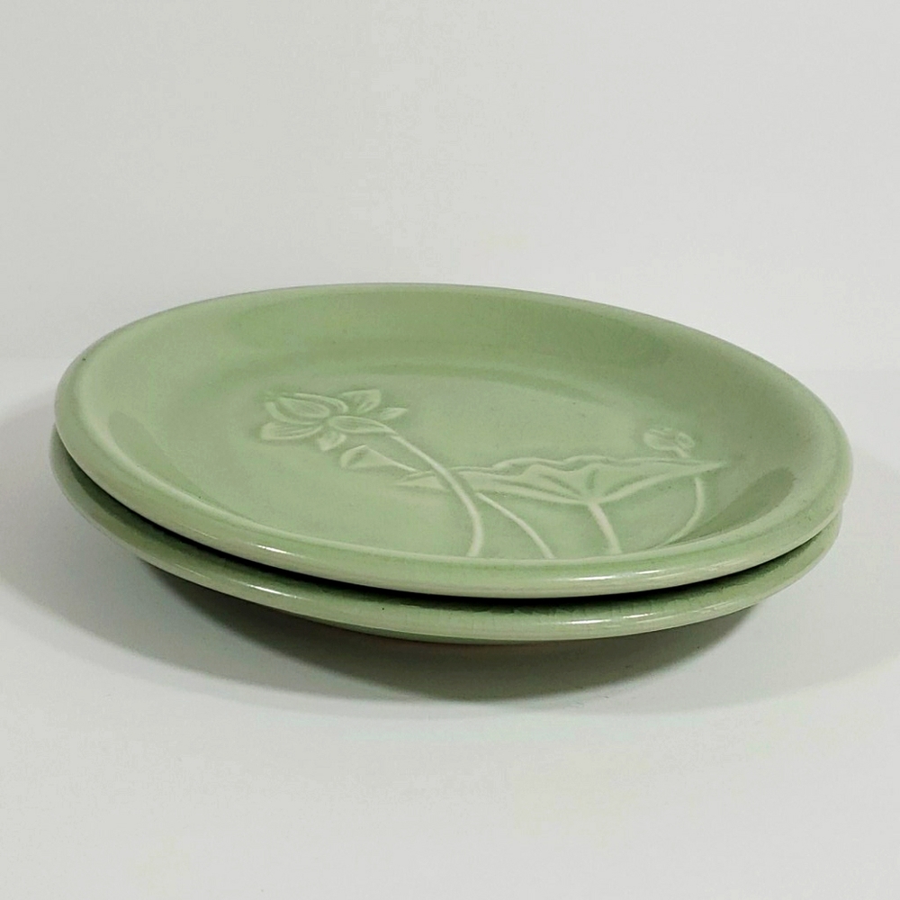 Siam Celadon Wood Ash Glaze Dessert Plate